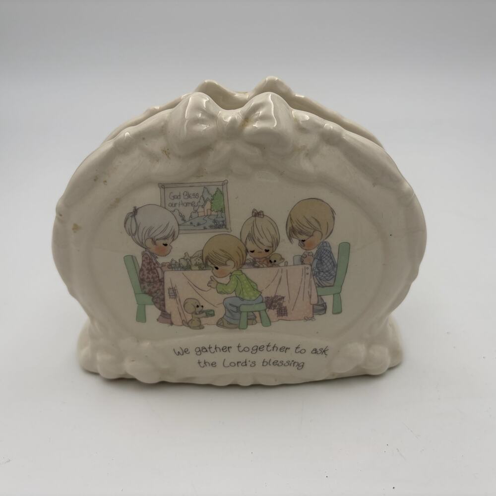 Precious Moments Enesco 1994 Lord's Blessing Ceramic Napkin Holder